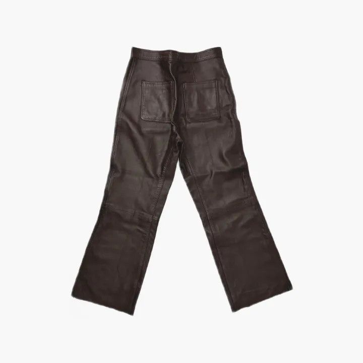 Sandro Sandro Stylish Commuter Brown Leather Pants 0079 Size 36" / US 14 / IT 50 - 3 Thumbnail