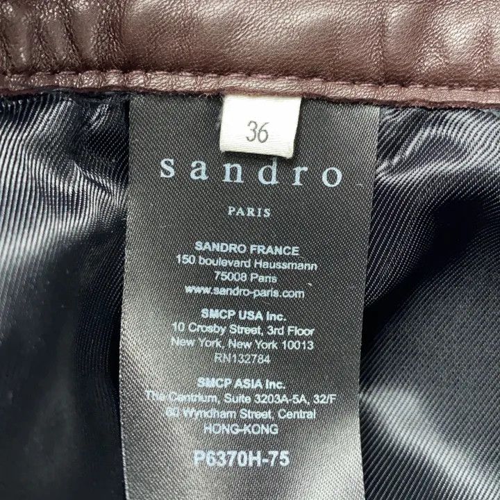 Sandro Sandro Stylish Commuter Brown Leather Pants 0079 Size 36" / US 14 / IT 50 - 5 Thumbnail