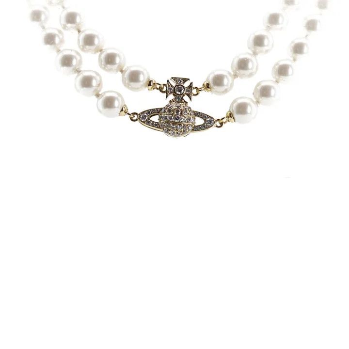 Vivienne Westwood Vivienne Westwood Grazia Pearl Choker Necklace 0079 Size ONE SIZE - 3 Thumbnail