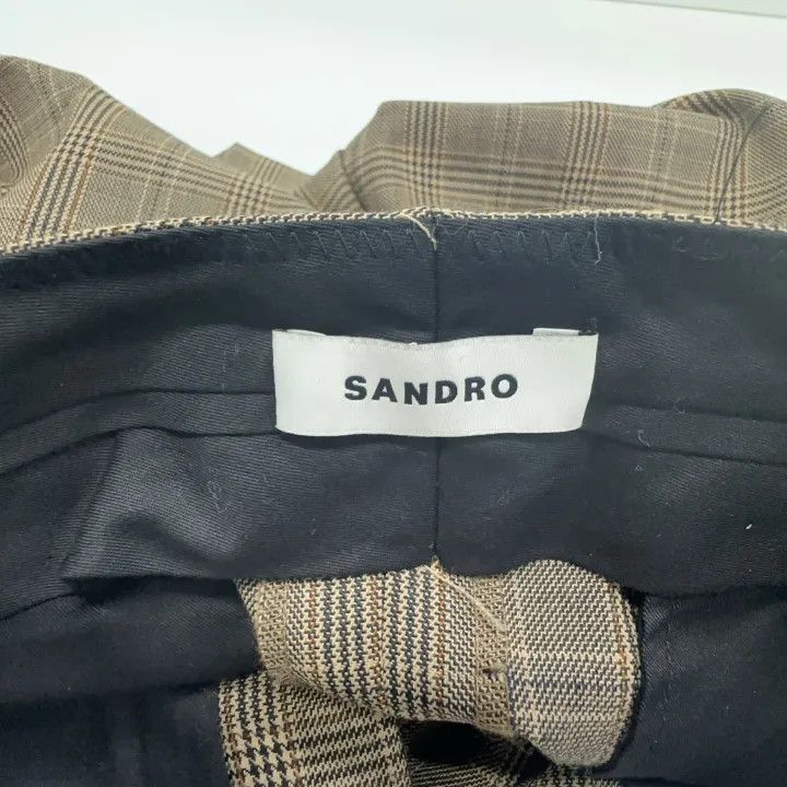Sandro Sandro Plaid High-Waisted Shorts for Women 0079 Size 38" / US 16 / IT 52 - 7 Thumbnail