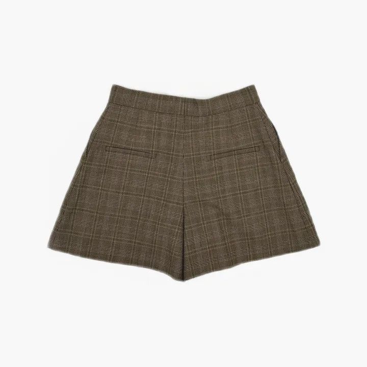 Sandro Sandro Plaid High-Waisted Shorts for Women 0079 Size 38" / US 16 / IT 52 - 3 Thumbnail