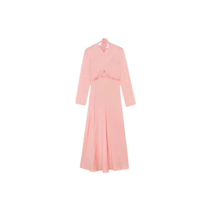 Sandro Sandro Pink Long Sleeve Dress for Women 0079 Size S / US 4 / IT 40 - 2 Thumbnail