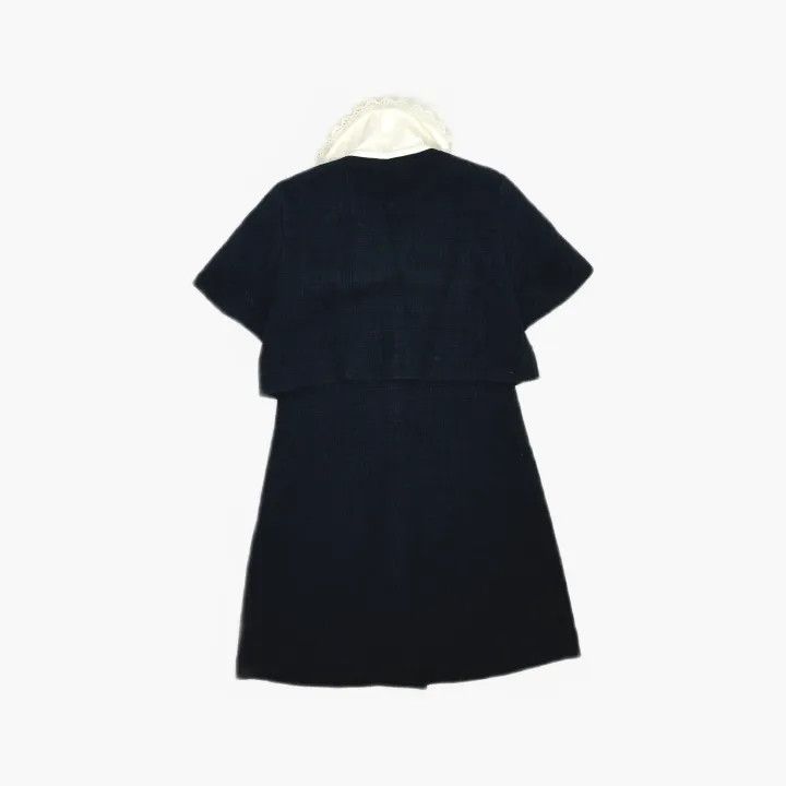 Sandro Sandro Black Contrast Collar Tweed Dress 0079 Size S / US 4 / IT 40 - 3 Thumbnail