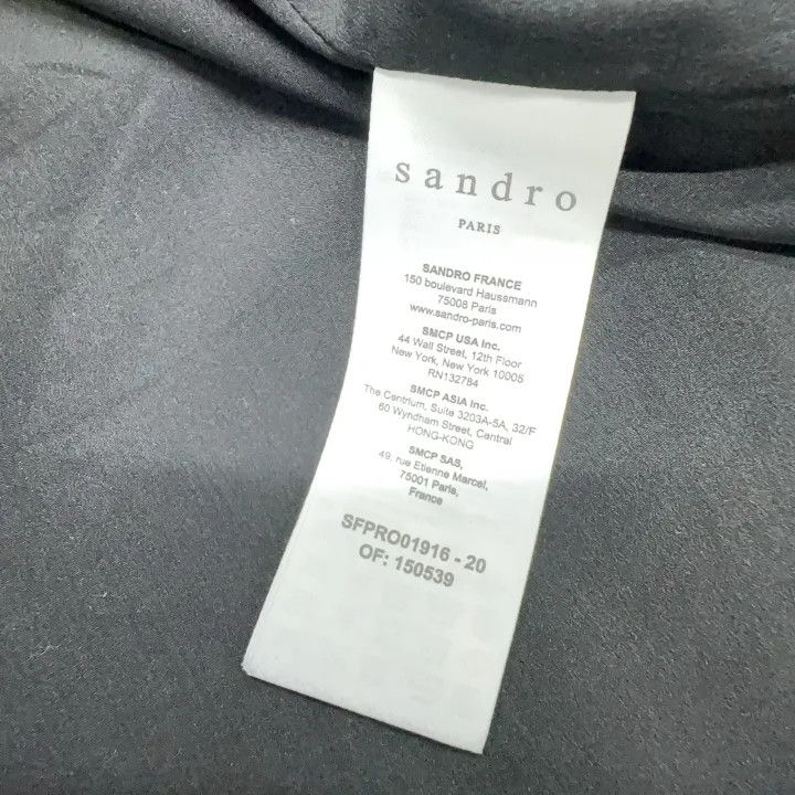 Sandro Sandro Black Contrast Collar Tweed Dress 0079 Size S / US 4 / IT 40 - 4 Thumbnail