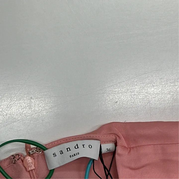 Sandro Sandro Long Sleeve Draped Dress in Pink 0079 Size S / US 4 / IT 40 - 2 Thumbnail