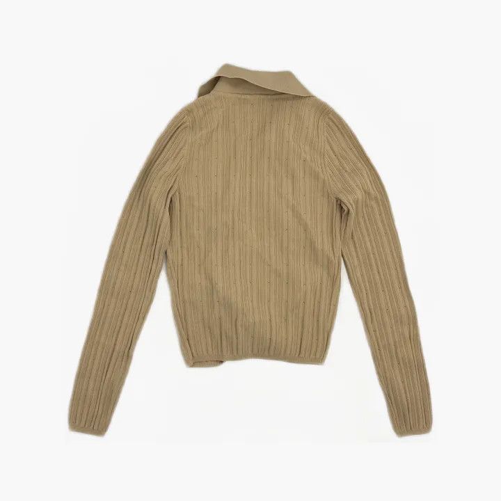Sandro Sandro Beige Textured Knit Top for Women 0079 Size XXS / US 00 / IT 34 - 3 Thumbnail