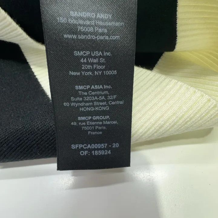 Sandro Sandro Black Knitted Colorblock Vest for Women 0079 Size M / US 6-8 / IT 42-44 - 4 Thumbnail