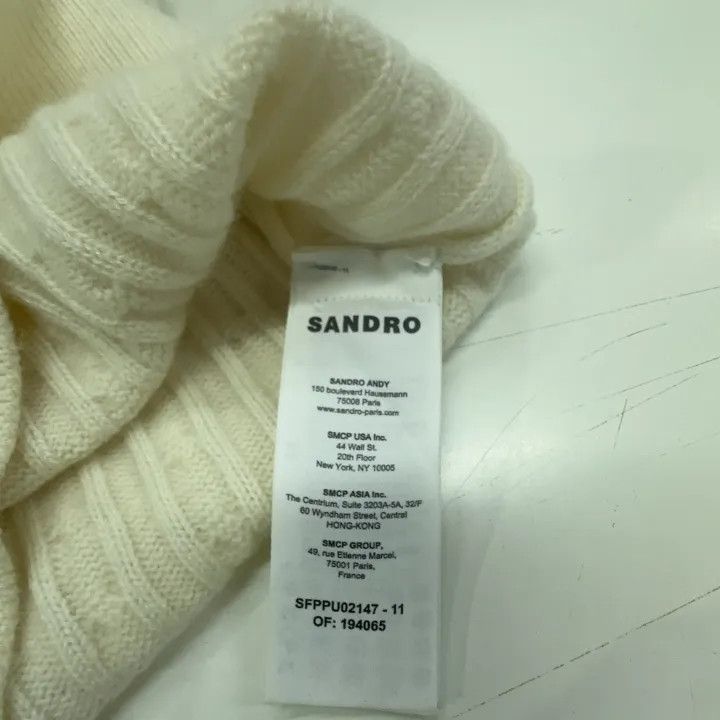 Sandro Sandro Short Sleeve Knitted Top in Light Brown 0079 Size XS / US 0-2 / IT 36-38 - 3 Thumbnail
