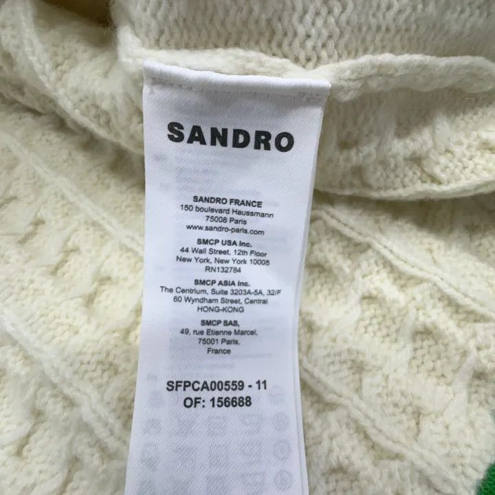 Sandro Sandro SS22 Striped Knit Long Sleeve Top 0079 Size XS / US 0-2 / IT 36-38 - 3 Thumbnail