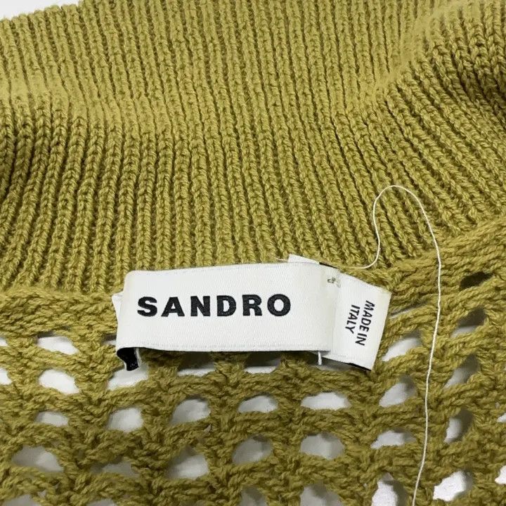 Sandro Sandro Olive Color Polo Short Sleeve Top 0079 Size XS / US 0-2 / IT 36-38 - 4 Thumbnail