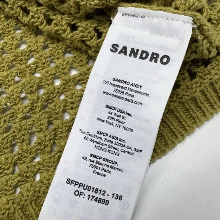 Sandro Sandro Olive Color Polo Short Sleeve Top 0079 Size XS / US 0-2 / IT 36-38 - 6 Thumbnail