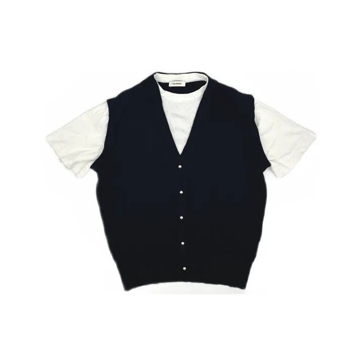 Sandro Sandro Comfortable Loose Knit Short Sleeve Top 0079 Size M / US 6-8 / IT 42-44 - 2 Thumbnail