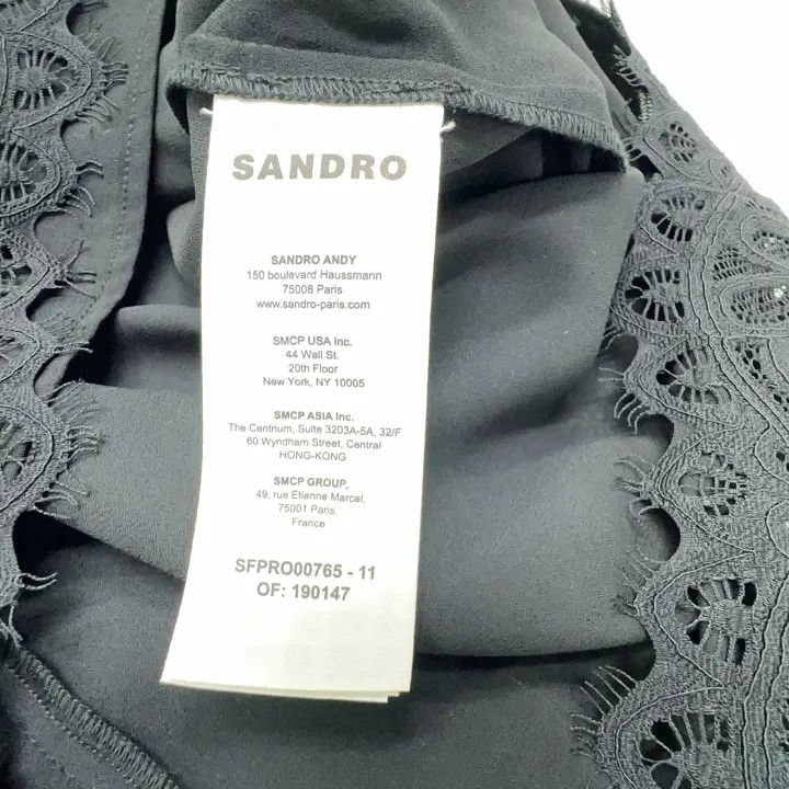 Sandro Sandro Elegant High-Waisted Short Sleeve Dress 0079 Size M / US 6-8 / IT 42-44 - 6 Thumbnail