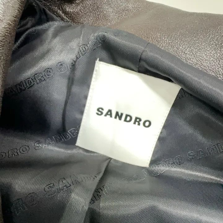 Sandro Sandro Brown Long Sleeve Leather Jacket 0079 Size S / US 4 / IT 40 - 5 Thumbnail