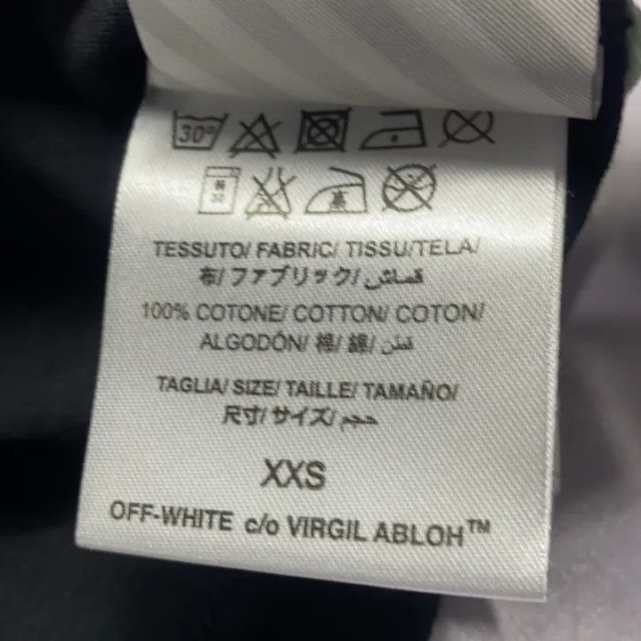 Off-White Off-White Logo Embroidered Black Short Sleeve T-Shirt 0079 Size US XXS / EU 40 - 3 Thumbnail