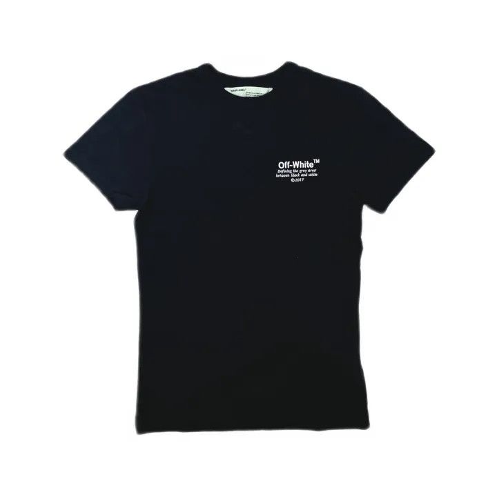 Off-White Off-White Black Logo Embroidered Short Sleeve T-shirt 0079 Size US XS / EU 42 / 0 - 2 Thumbnail