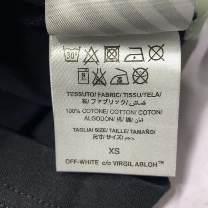 Off-White Off-White Black Logo Embroidered Short Sleeve T-shirt 0079 Size US XS / EU 42 / 0 - 5 Thumbnail