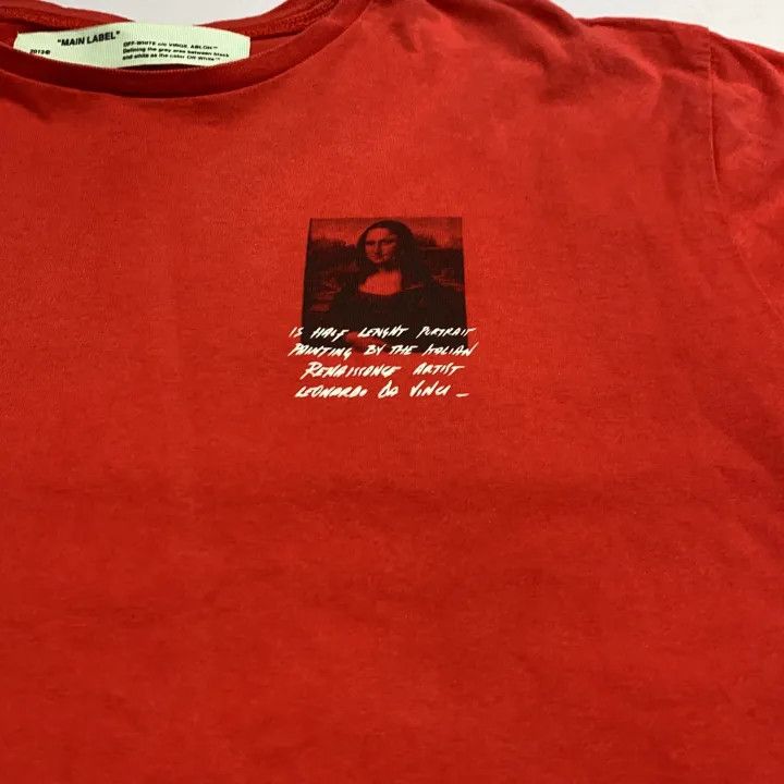 Off-White Off-White Mona Lisa Print Red T-Shirt 0079 Size US S / EU 44-46 / 1 - 9 Thumbnail