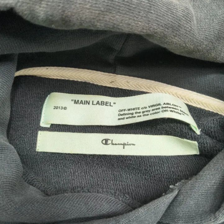 Off-White Off-White Champion Collaboration Black Hoodie 0079 Size US XS / EU 42 / 0 - 4 Thumbnail
