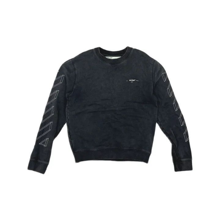 Off-White Off-White Black Graphic Cotton Sweatshirt 0079 Size US M / EU 48-50 / 2 - 2 Thumbnail