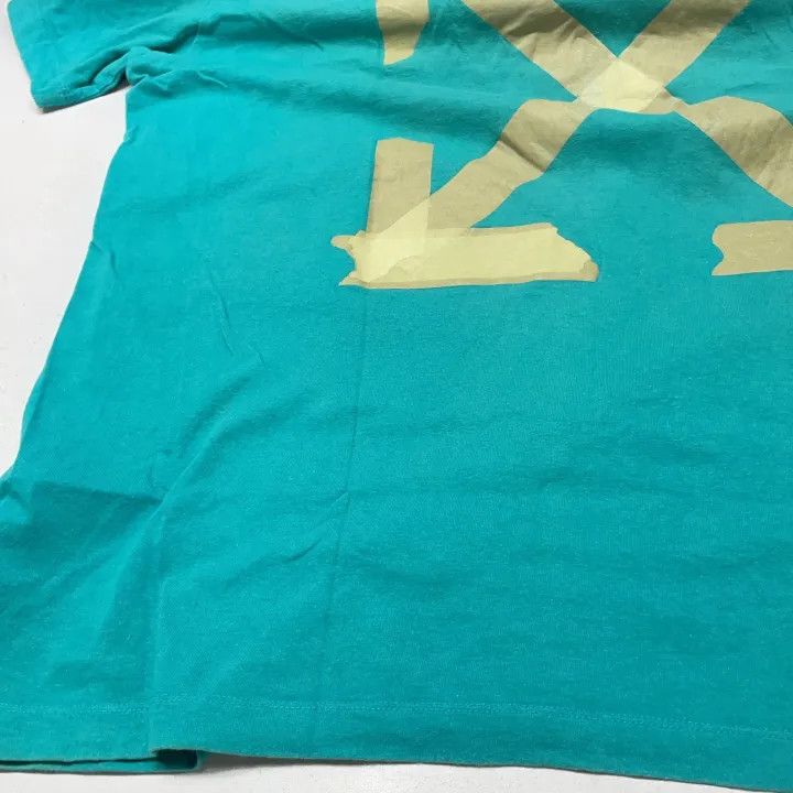 Off-White OFF-WHITE Blue Graphic Tape Short Sleeve T-Shirt 0079 Size US M / EU 48-50 / 2 - 16 Thumbnail