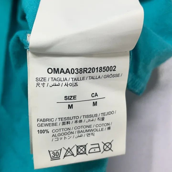 Off-White OFF-WHITE Blue Graphic Tape Short Sleeve T-Shirt 0079 Size US M / EU 48-50 / 2 - 4 Thumbnail