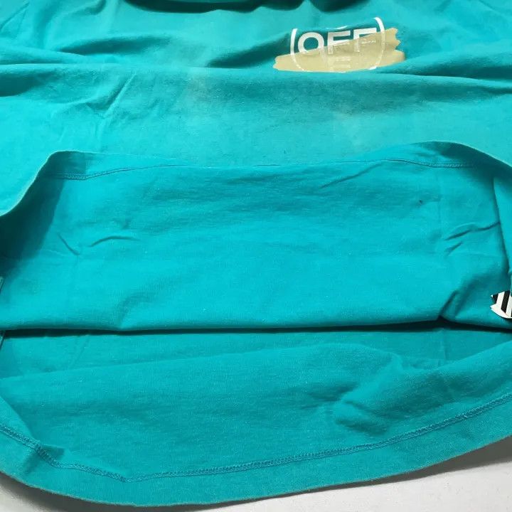Off-White OFF-WHITE Blue Graphic Tape Short Sleeve T-Shirt 0079 Size US M / EU 48-50 / 2 - 15 Thumbnail