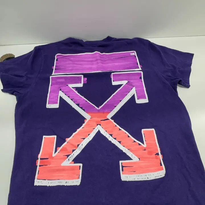 Off-White Off-White Colorful Arrow Print Purple Tee 0079 Size US XXS / EU 40 - 5 Thumbnail
