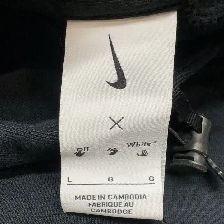 Off-White Off-White™ Nike Black Logo Hoodie 0079 Size US L / EU 52-54 / 3 - 2 Thumbnail