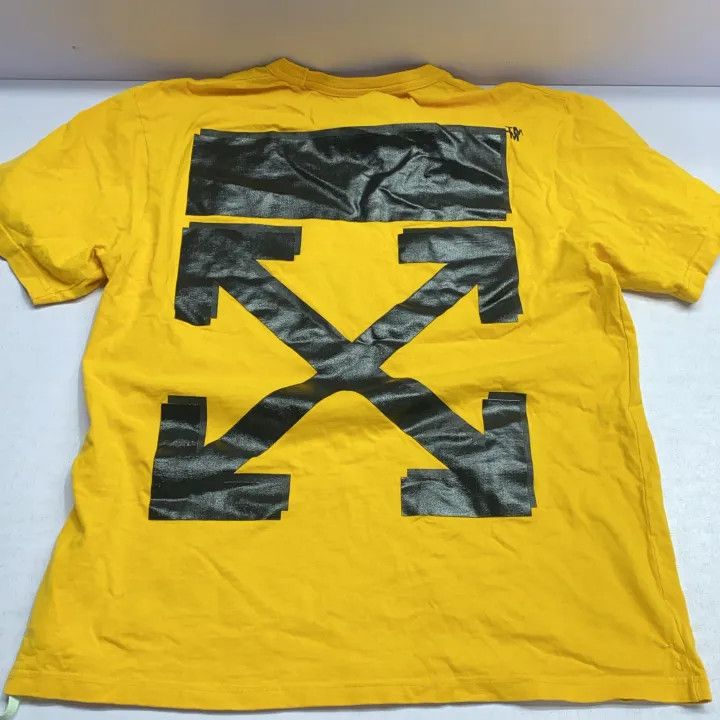 Off-White Off-White x Champion Distressed Yellow T-Shirt 0079 Size US S / EU 44-46 / 1 - 13 Thumbnail