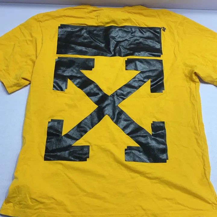 Off-White Off-White x Champion Distressed Yellow T-Shirt 0079 Size US S / EU 44-46 / 1 - 6 Thumbnail