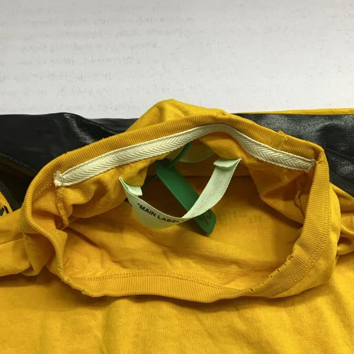 Off-White Off-White x Champion Distressed Yellow T-Shirt 0079 Size US S / EU 44-46 / 1 - 9 Thumbnail