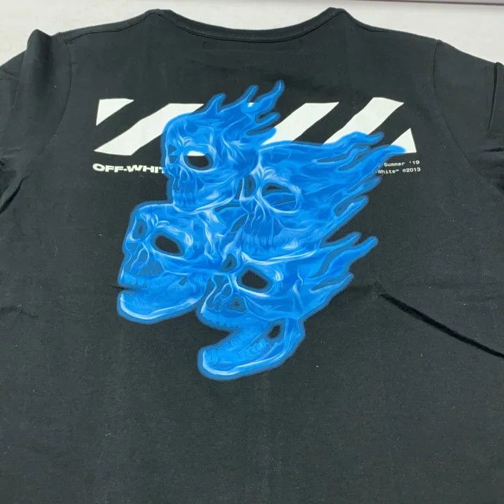 Off-White OFF-WHITE Black Skull Graphic Cotton T-Shirt 0079 Size US S / EU 44-46 / 1 - 7 Thumbnail