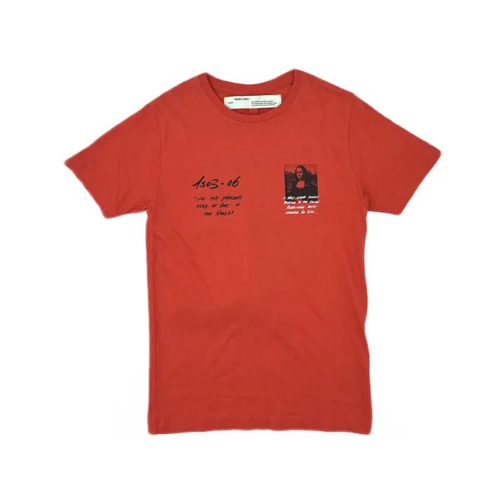 Off-White Off-White Red Mona Lisa Graphic T-Shirt 0079 Size US XS / EU 42 / 0 - 2 Thumbnail