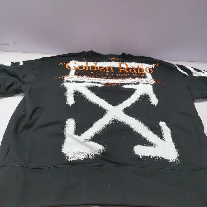 Off-White Off-White SS20 Black Graffiti Long Sleeve Hoodie 0079 Size US XS / EU 42 / 0 - 18 Thumbnail