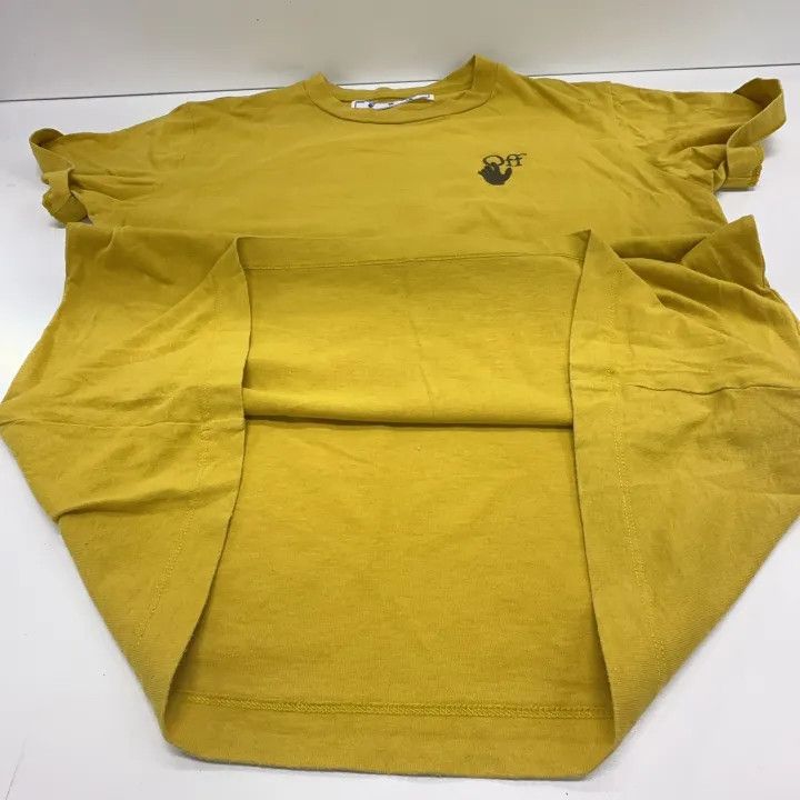 Off-White Off-White Yellow Logo Print T-Shirt 0079 Size US M / EU 48-50 / 2 - 8 Thumbnail
