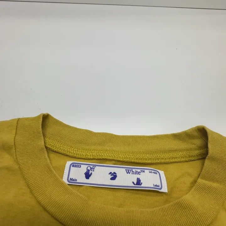 Off-White Off-White Yellow Logo Print T-Shirt 0079 Size US M / EU 48-50 / 2 - 5 Thumbnail