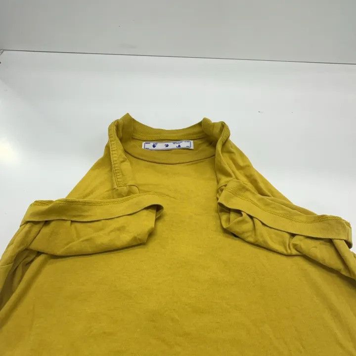Off-White Off-White Yellow Logo Print T-Shirt 0079 Size US M / EU 48-50 / 2 - 7 Thumbnail