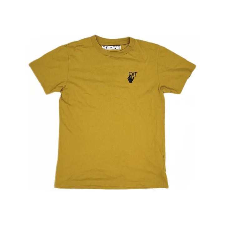 Off-White Off-White Yellow Logo Print T-Shirt 0079 Size US M / EU 48-50 / 2 - 2 Thumbnail