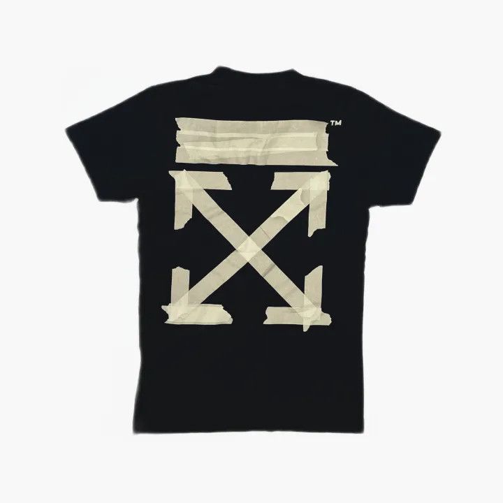 Off-White Off-White Gold Arrow Tape Short Sleeve T-Shirt 0079 Size US XXS / EU 40 - 3 Thumbnail