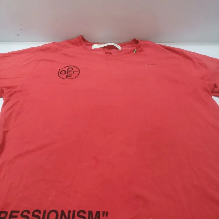 Off-White Off-White Distressed Arrow Short Sleeve T-Shirt 0079 Size US S / EU 44-46 / 1 - 9 Thumbnail