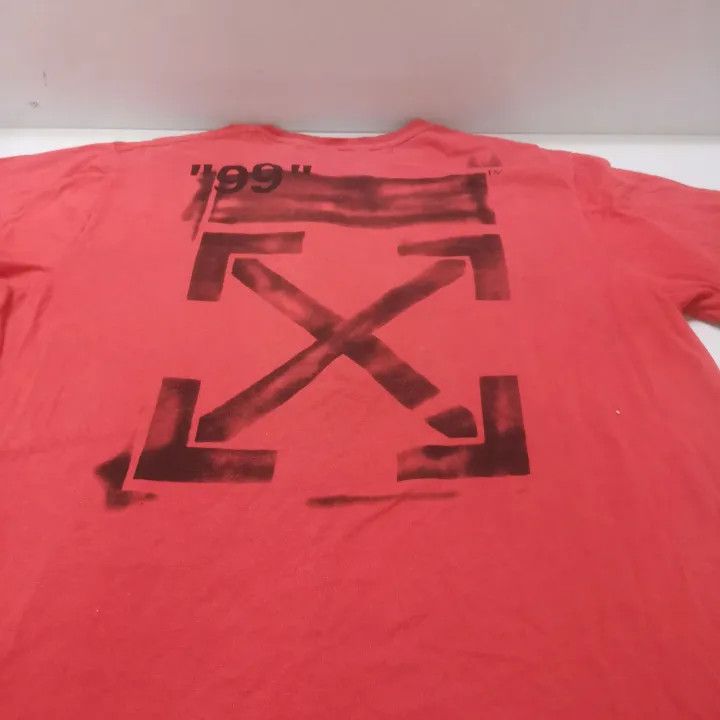 Off-White Off-White Distressed Arrow Short Sleeve T-Shirt 0079 Size US S / EU 44-46 / 1 - 13 Thumbnail