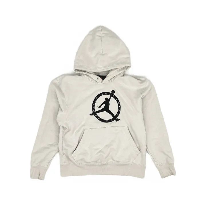 Off-White Jordan x OFF-WHITE White Logo Hoodie 0079 Size US M / EU 48-50 / 2 - 2 Thumbnail