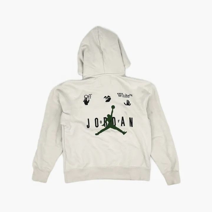 Off-White Jordan x OFF-WHITE White Logo Hoodie 0079 Size US M / EU 48-50 / 2 - 3 Thumbnail