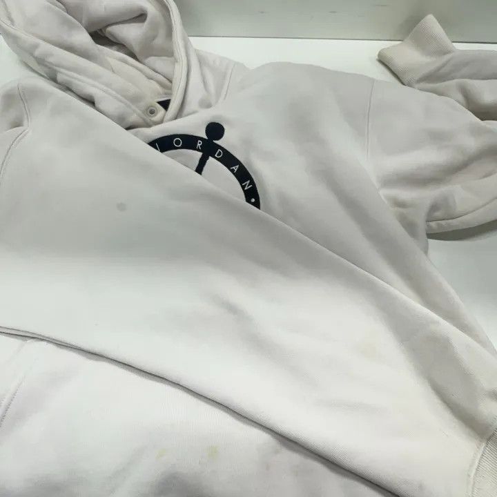 Off-White Jordan x OFF-WHITE White Logo Hoodie 0079 Size US M / EU 48-50 / 2 - 8 Thumbnail