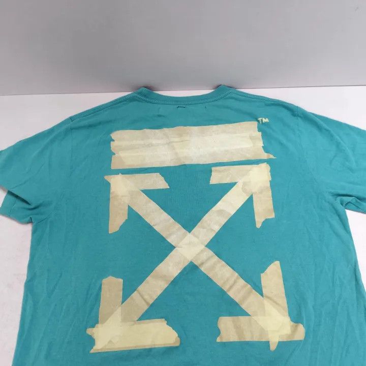 Off-White Off-White Blue Tape Design Short Sleeve T-Shirt 0079 Size US XS / EU 42 / 0 - 11 Thumbnail