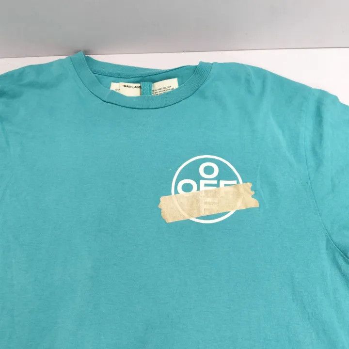 Off-White Off-White Blue Tape Design Short Sleeve T-Shirt 0079 Size US XS / EU 42 / 0 - 6 Thumbnail