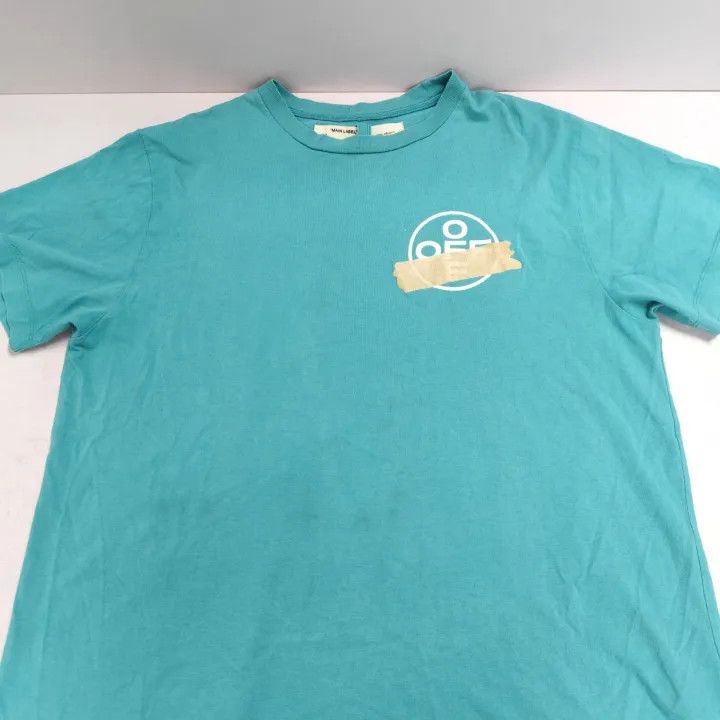 Off-White Off-White Blue Tape Design Short Sleeve T-Shirt 0079 Size US XS / EU 42 / 0 - 9 Thumbnail
