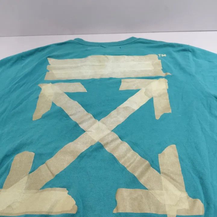 Off-White Off-White Blue Tape Design Short Sleeve T-Shirt 0079 Size US XS / EU 42 / 0 - 4 Thumbnail
