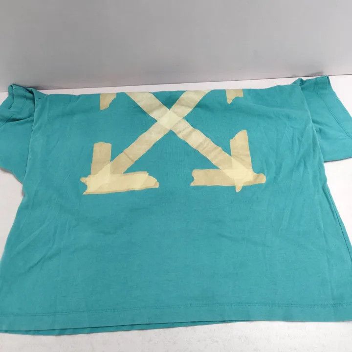 Off-White Off-White Blue Tape Design Short Sleeve T-Shirt 0079 Size US XS / EU 42 / 0 - 12 Thumbnail